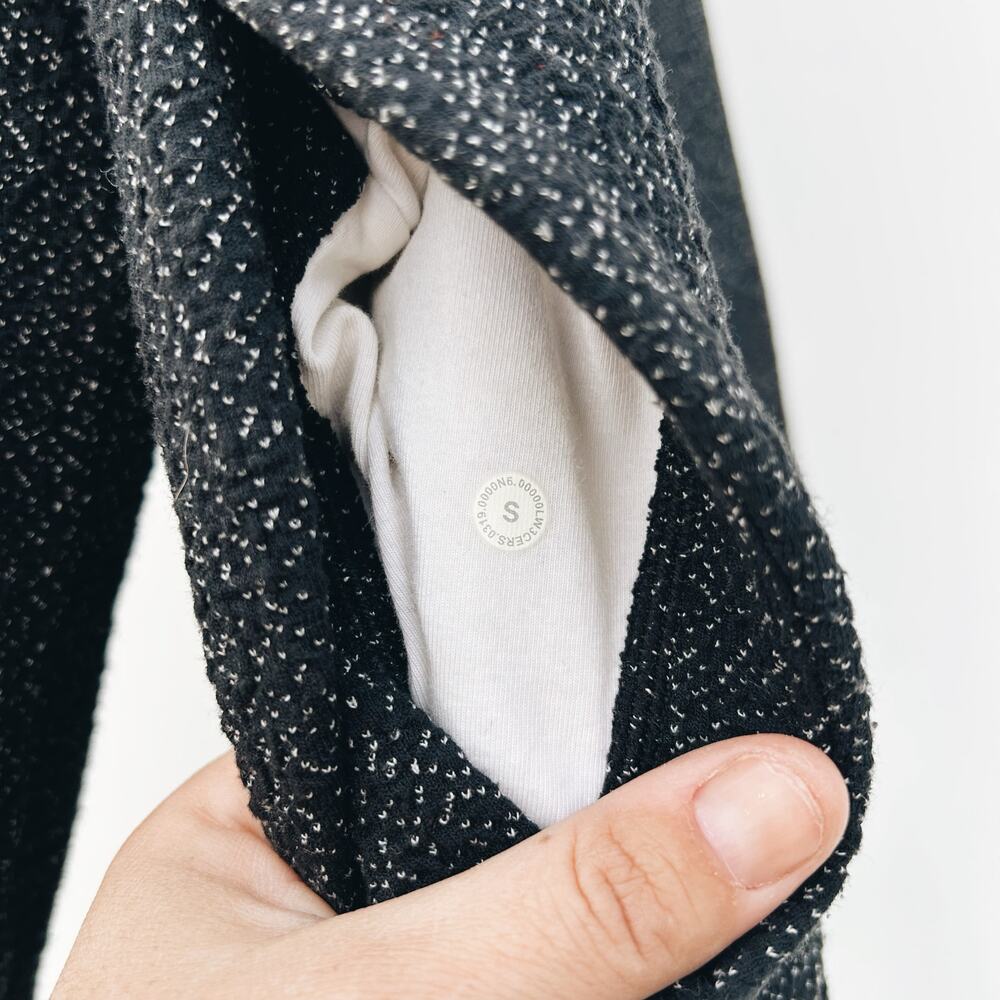 Lululemon Pave New Ways Black White Hoodie Full Zip Small Comfy - Picture 13 of 13